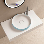 Раковина накладная Abber Stein AS2604Blau голубая preview