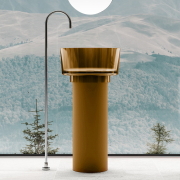 Раковина отдельностоящая прозрачная Abber Kristall AT2702Vesuvian-H оливковая preview