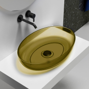 Раковина накладная прозрачная Abber Kristall AT2801Vesuvian оливковая preview