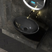 Раковина накладная карбоновая Abber Karbon AK2042 черная preview