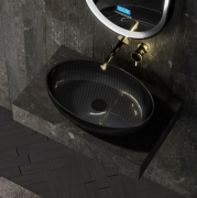Раковина накладная карбоновая Abber Karbon AK2041 черная preview