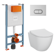 Комплект Vitra Mia Round L-box:инсталляция+унитаз+сиденье+клавиша  9856B003-7200 preview