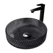 Раковина накладная стеклянная Abber Glas AK2301B черная preview