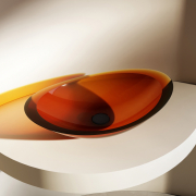 Раковина накладная прозрачная Abber Kristall AT2808Opal коричневая preview