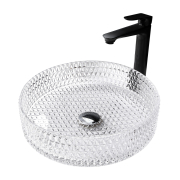 Раковина накладная стеклянная Abber Glas AK2301 прозрачная preview