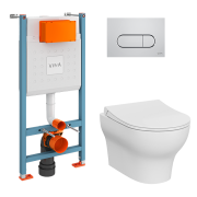 Комплект Vitra Zentrum Round L-box:инсталляция+унитаз+сиденье+клавиша 9879B003-7200 preview