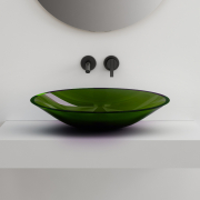 Раковина накладная прозрачная Abber Kristall AT2812Emerald зеленая preview