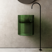 Раковина подвесная прозрачная Abber Kristall AT2704Emerald зеленая preview