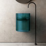 Раковина подвесная прозрачная Abber Kristall AT2704Aquamarin бирюзовая preview