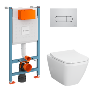 Комплект Vitra Integra Square L-box:инсталляция+унитаз+сиденье+клавиша 9856B003-7207 preview
