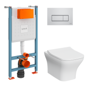 Комплект Vitra Zentrum Square L-box:инсталляция+унитаз+сиденье+клавиша 9875B003-7201 preview