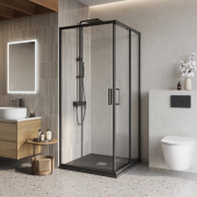 Душевой уголок Belbagno LUCE-A-2-90-C-NERO  preview
