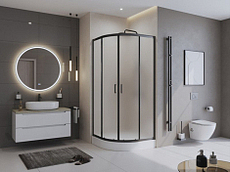 Душевой уголок Belbagno UNO-195-R-2-90-P-NERO preview